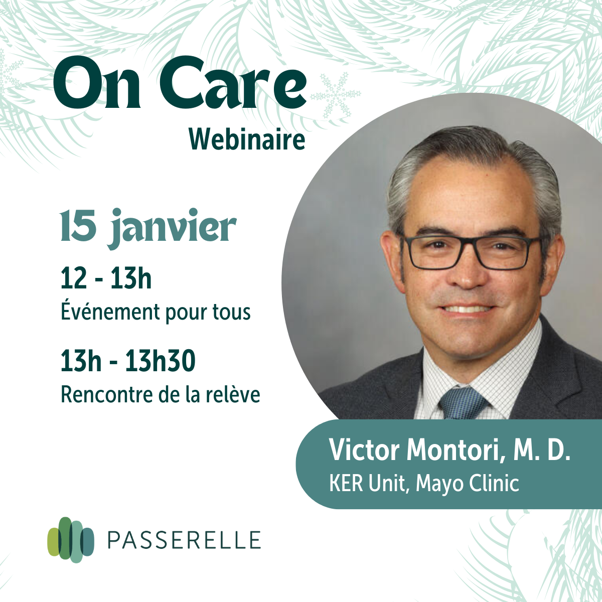 Annonce webinaire Passerelle On Care