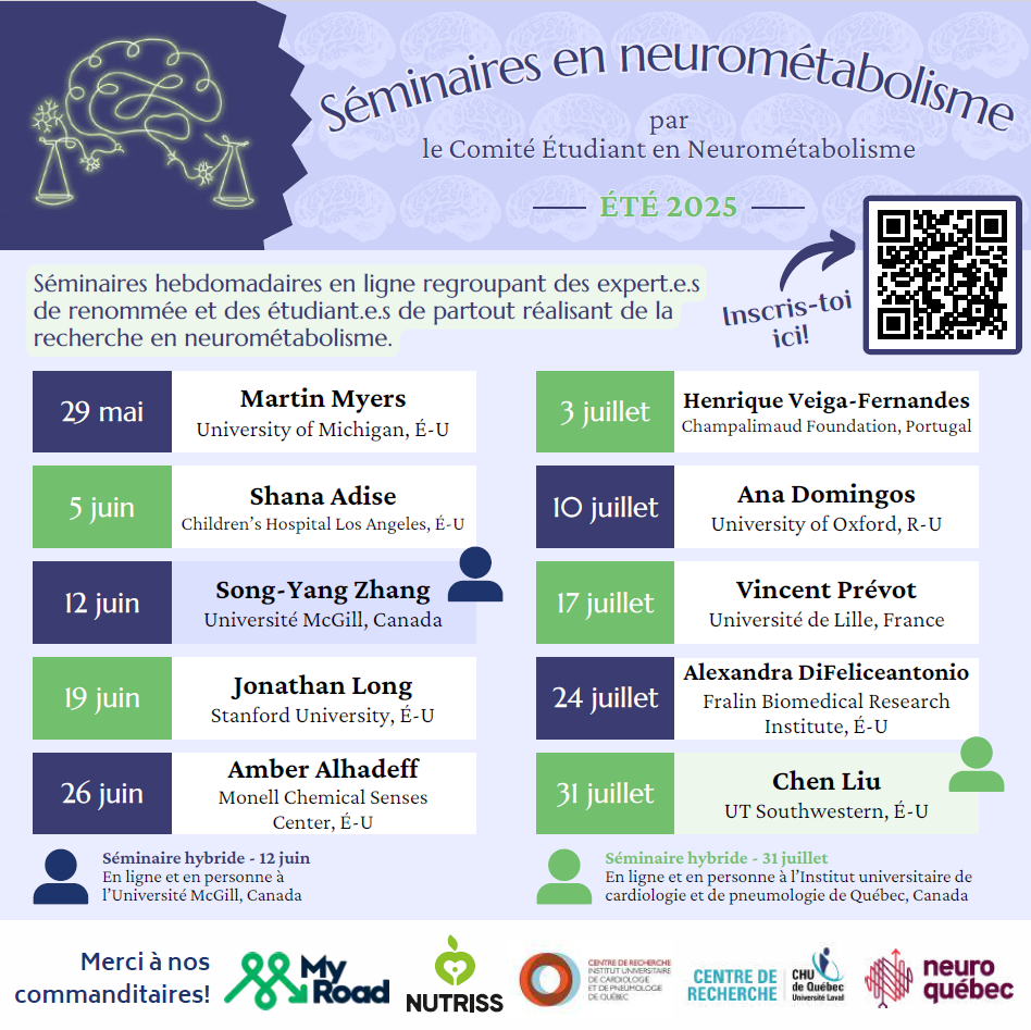 Séminaires neurométabolisme 2025 horaire